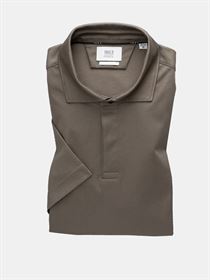 Eterna Super Soft Two Ply jersey polo i taupe. Modern Fit 2158 34 T68V